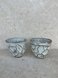 Green Tea Carved Rock Cups